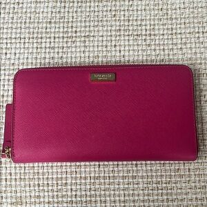 Kate Spade Pink Saffiano Leather Wallet